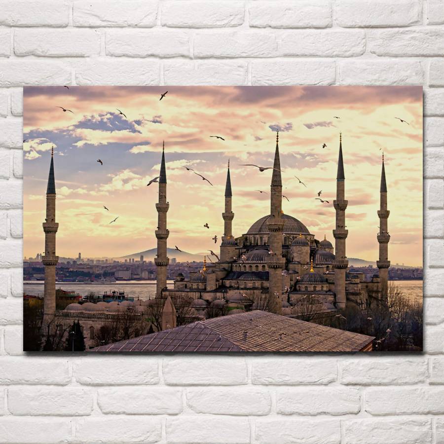 Sultan Ahmet Mosque Frame – Mosque Series Islamic Home Decor Islamic Wall Decor Artisan Prints, posters and Frames Landscapes, Mosques, Holy Sites  Muslim Kit